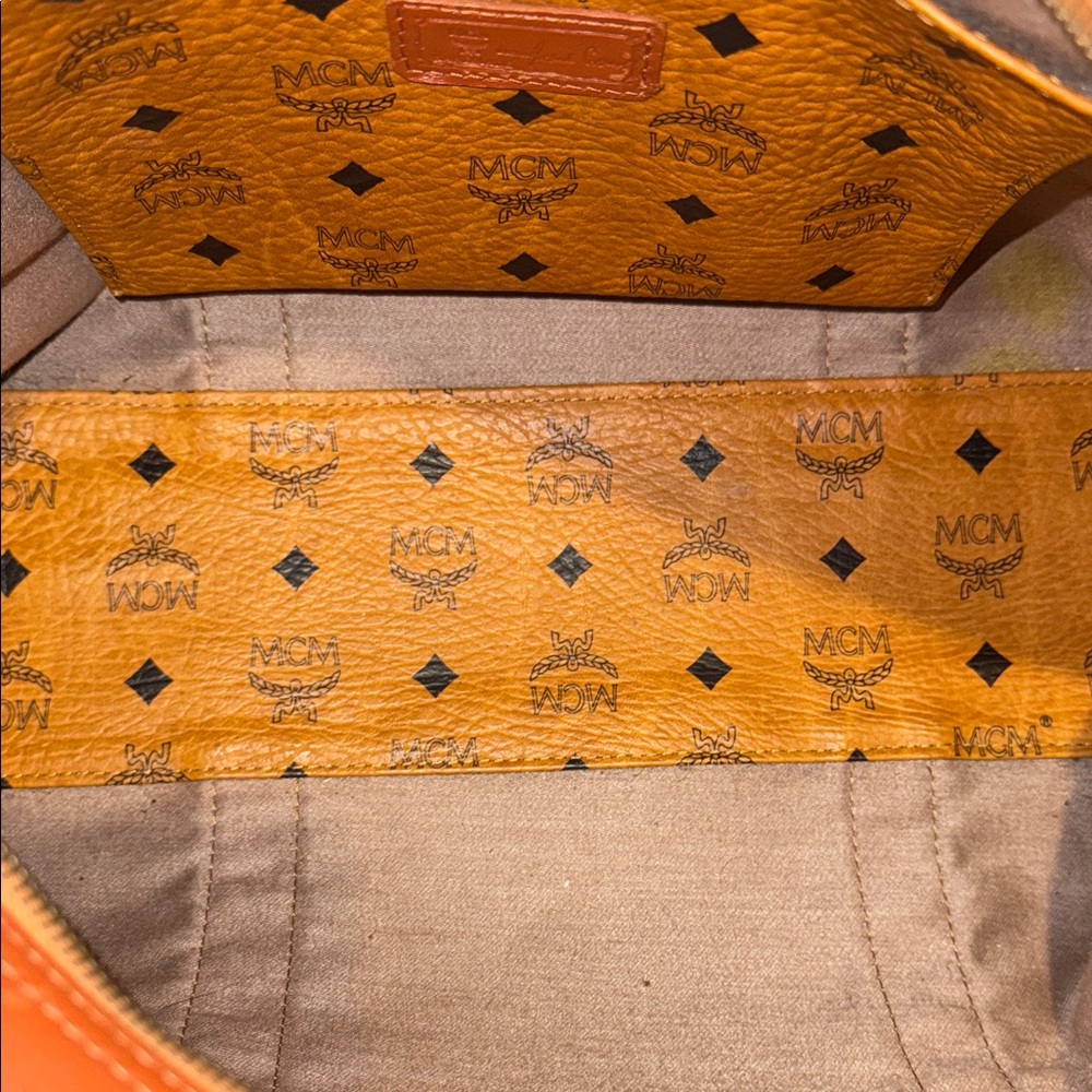 MCM Tan Monogram Travel Bag - Picture 10 of 11